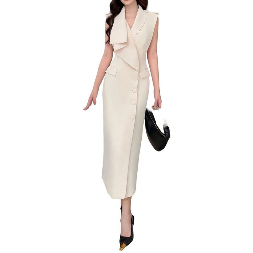 Burryco Womens  Short Sleeve Midi Dress, White